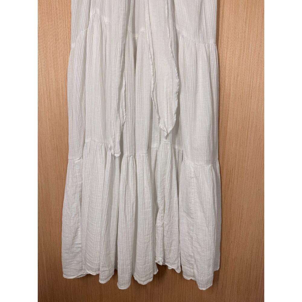 J Crew Bow Back Tiered Maxi Dress In Soft Gauze Womens Size Large White - Picture 7 of 15